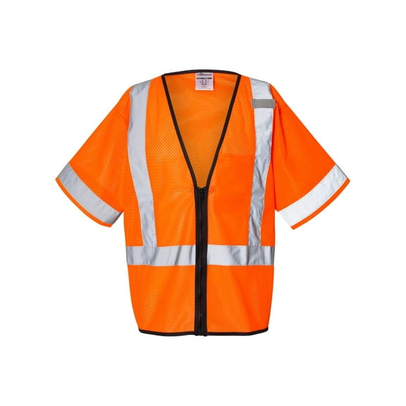 Kishigo Economy Single Pocket Zipper Vest 1567-1568 Orange L/XL