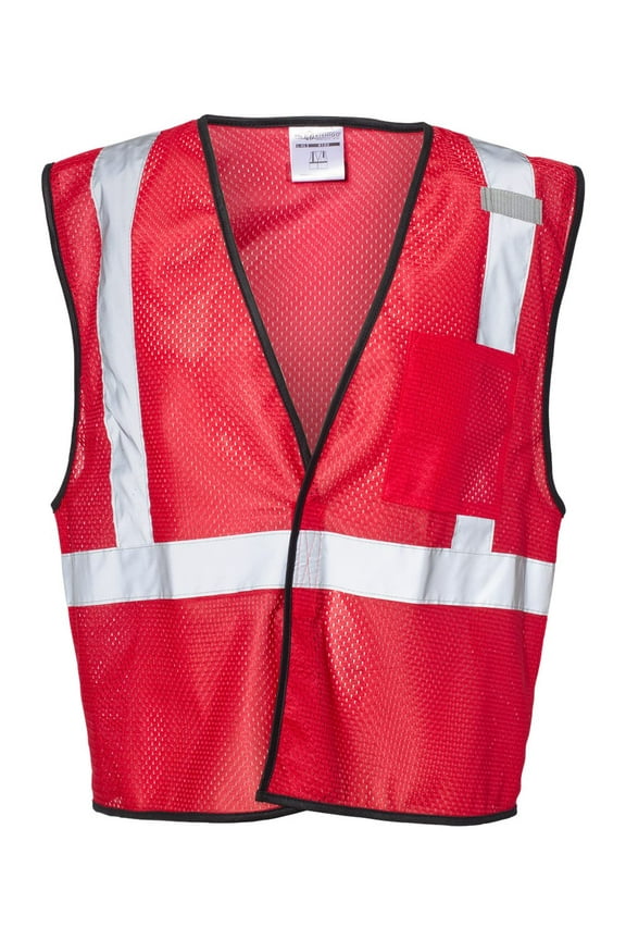 Enhanced Visibility Non-ANSI Vest B120-B127 Red - B122 S/M