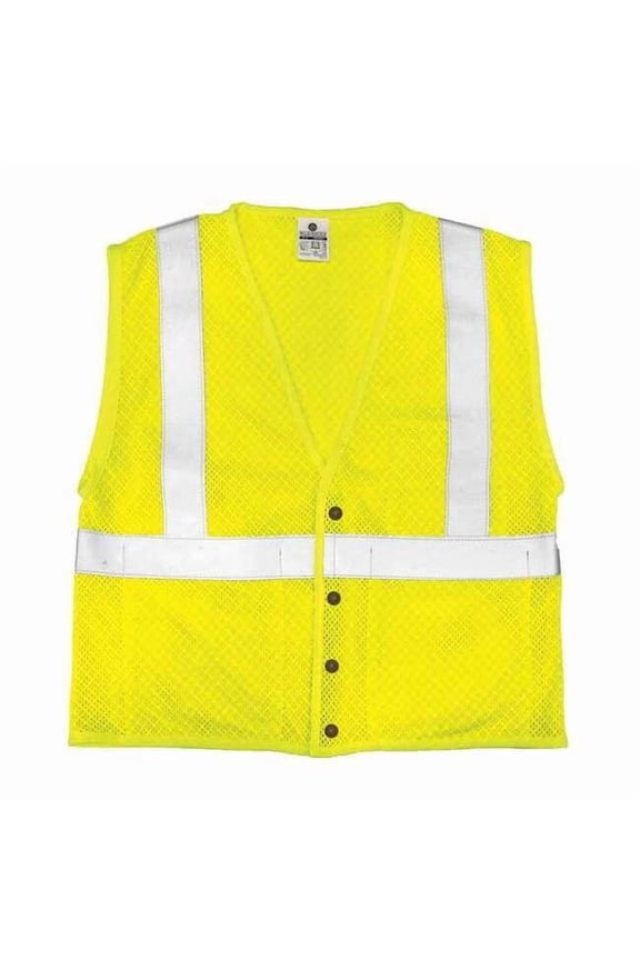 3XL Class 2 Flame Resistant High Visibility Vest, Lime ASFM300-3X