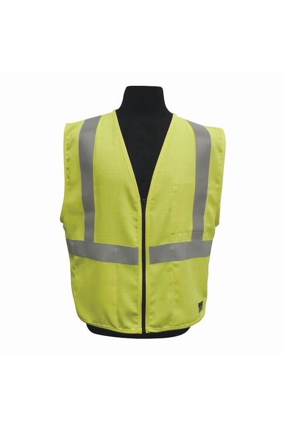 Flame Rsist Hi Vis Vest,Class 2,L,Lime AZFM300-L