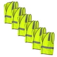 thumbnail image 1 of Kishigo High Visibility Safety Vest, Economy Single Pocket Hook-and-Loop Mesh Vest, Lime, Pack 6, L, 1 of 5