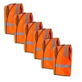 thumbnail image 1 of Kishigo - High Visibility Safety Vest For Workers | Economy Single Pocket Hook-and-Loop Mesh Vest | 100% Polyester Hi Vis Work Vest | Pack Of - 6, Color - Safety Orange, Size - 3XL, 1 of 5