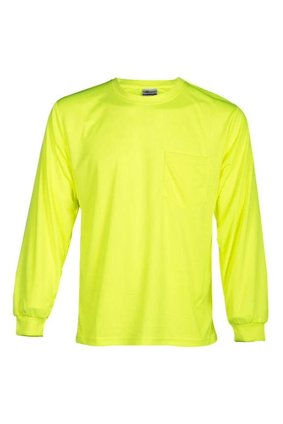 Microfiber Polyester Long Sleeve T-Shirt 9122-9123 Lime 4XL