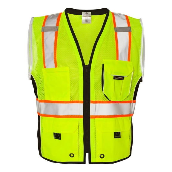 Kishigo Premium Black SeriesÂ® Heavy Duty Vest 1513-1514 Lime 4XL