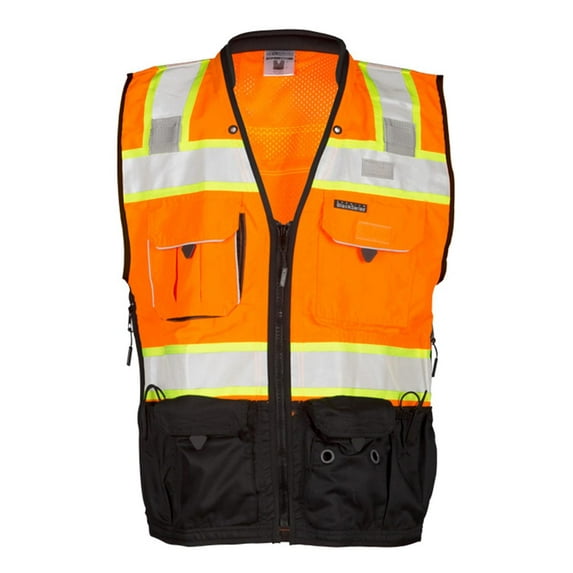 Kishigo - Premium Black Series Surveyors Vest - S5002-5003 - Orange - Size: S