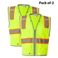 thumbnail image 1 of Kishigo - Premium Brilliant Series® Heavy-Duty Class 2 Safety Vest | Reflective and High Visibility ANSI Safety Vest | Pack of 2 - Size XL, 1 of 5