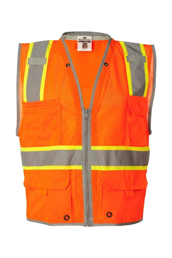 Premium Brilliant Series® Heavy-Duty Class 2 Vest 1510-1511 Orange 3XL