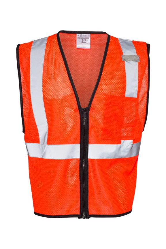 - Single Pocket Zipper Mesh Class 2 Vest - 1519-1520