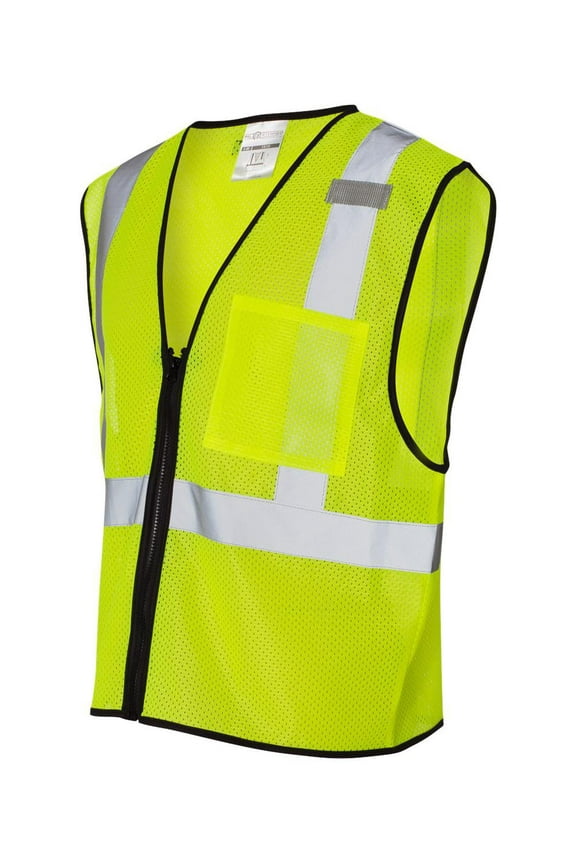 Single Pocket Zipper Mesh Class 2 Vest
