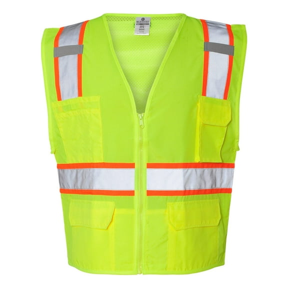 Kishigo - Ultra-Cool Solid Front Vest with Mesh Back - 1163-1164 - Lime - Size: 3XL