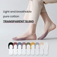 thumbnail image 1 of Kiskick 1 Pair Breathable Non-slip Half Boat Socks Low Cut Thin Elastic Cool Transparent Suspenders Half Invisible Socks Shoes Accessories for Stylish Comfort, 1 of 8