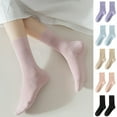 thumbnail image 1 of Kiskick 1 Pair Women Stockings Anti Skid One Size Wear-resistant Anti-pilling No Odor High Elasticity Anti-deformed Super Soft Anti-slip Lady Stockings - for Daily Wear, 1 of 7