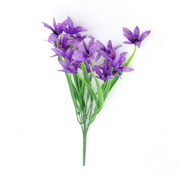 Kiskick Artificial Plants Simulated Green Plants Simulation Plant Uv Resistant No Fading Low Maintenance 5 Forked Spring Grass Artificial Flowers Garden Home
