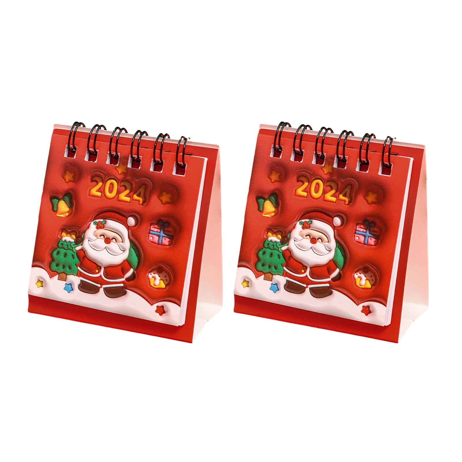 Kiskick Aug 2023 to Dec 2024 Calendar 2024 Desk Calendar Mini Christmas