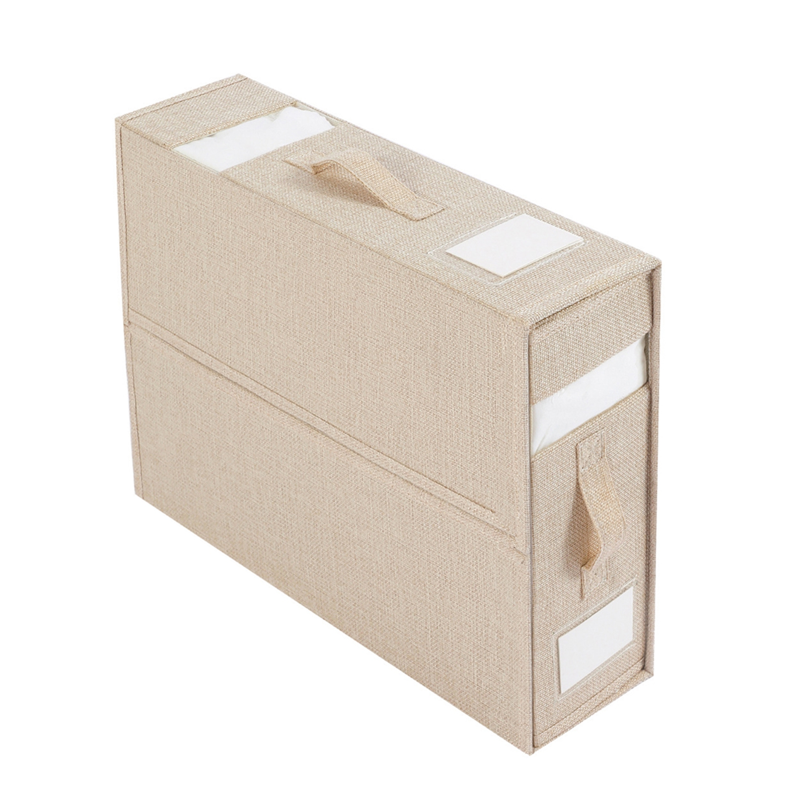 Kiskick Bed Sheet Organizer Labeled Storage Bins for Sheets Foldable