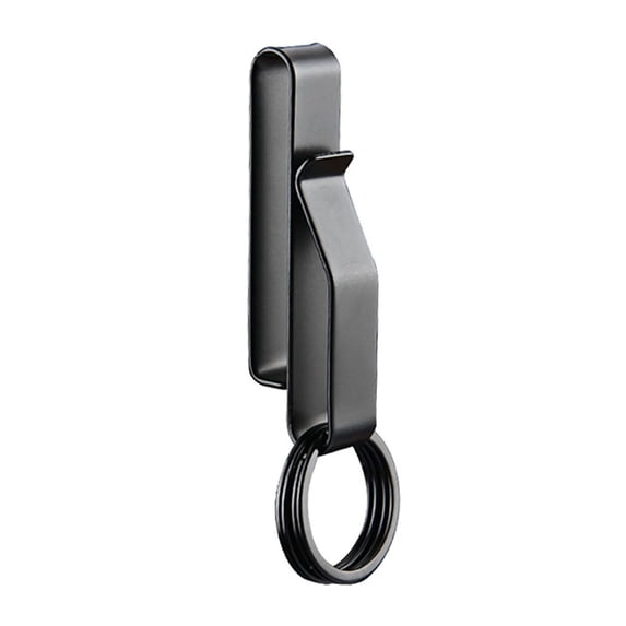 Hevirgo Belt Key Clip Waist Car Keychain Belt Loop Keychain Clip Double Side Quick Release Anti-lost Anti-slip Stainless Key Holder with Detachable Key Ring