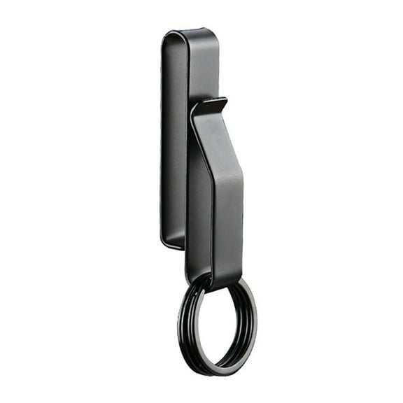 Hevirgo Belt Key Clip Waist Car Keychain Belt Loop Keychain Clip Double Side Quick Release Anti-lost Anti-slip Stainless Key Holder with Detachable Key Ring