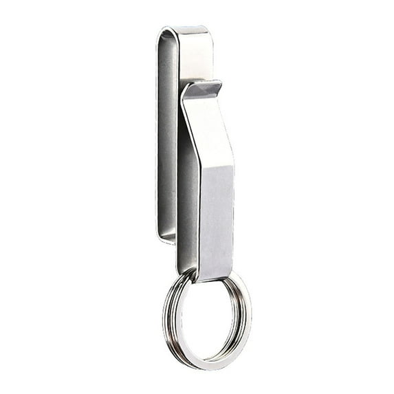 Kiskick Belt Key Clip Waist Car Keychain Belt Loop Keychain Clip Double Side Quick Release Anti-lost Anti-slip Stainless Key Holder with Detachable Key Ring