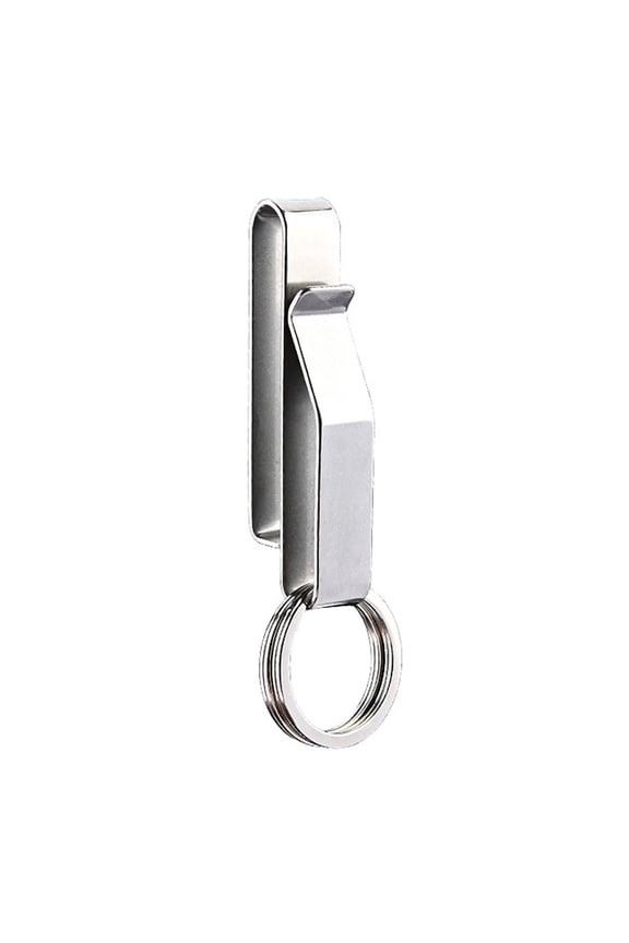 Belt Key Clip Waist Car Keychain Belt Loop Keychain Clip Double Side Quick Release Anti-lost Anti-slip Stainless Key Holder with Detachable Key Ring