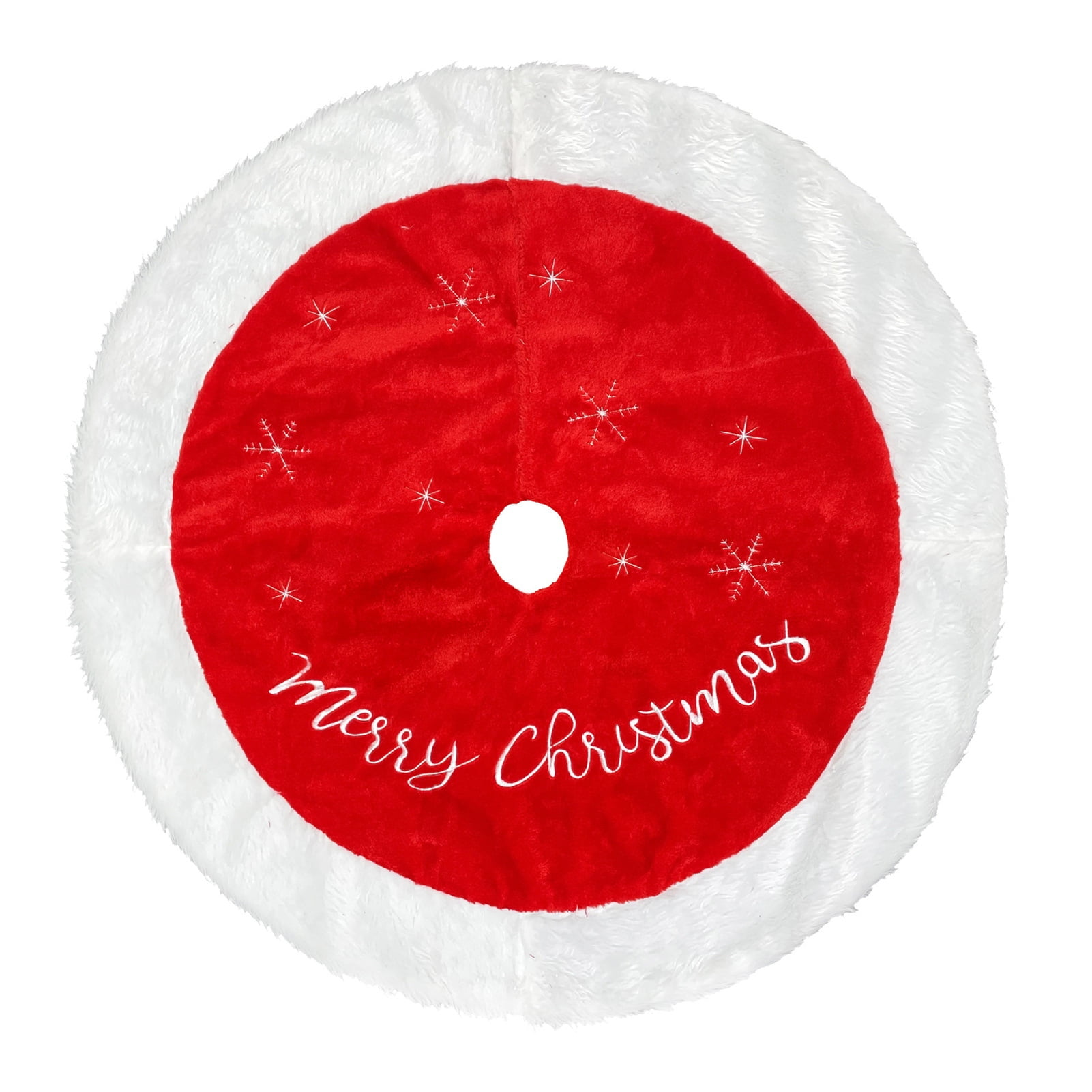 Kiskick Christmas Tree Stand Christmas Tree Skirt Snowflake Print Soft