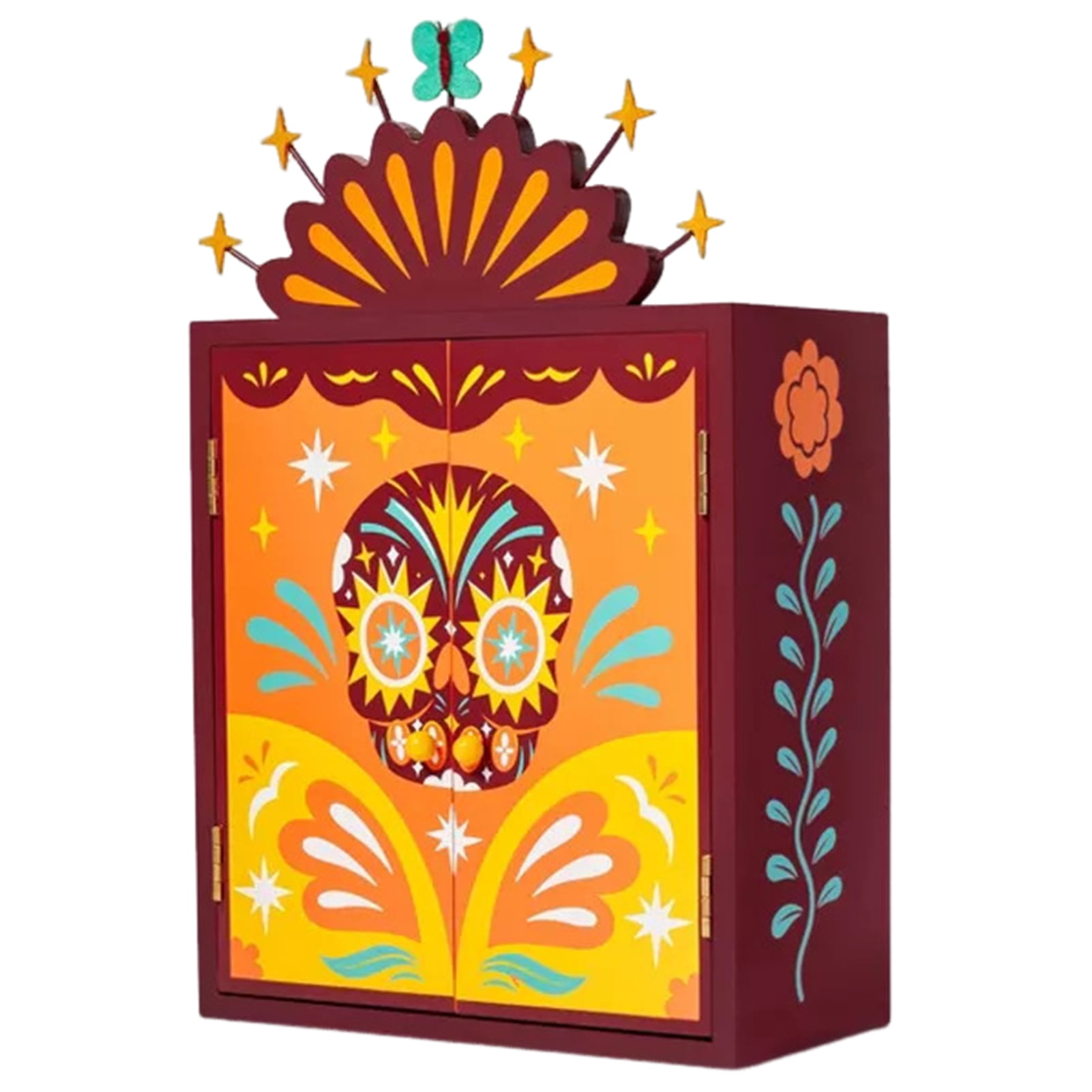 Kiskick Day of the Dead Altar Ornament Day of the Dead Wooden Box
