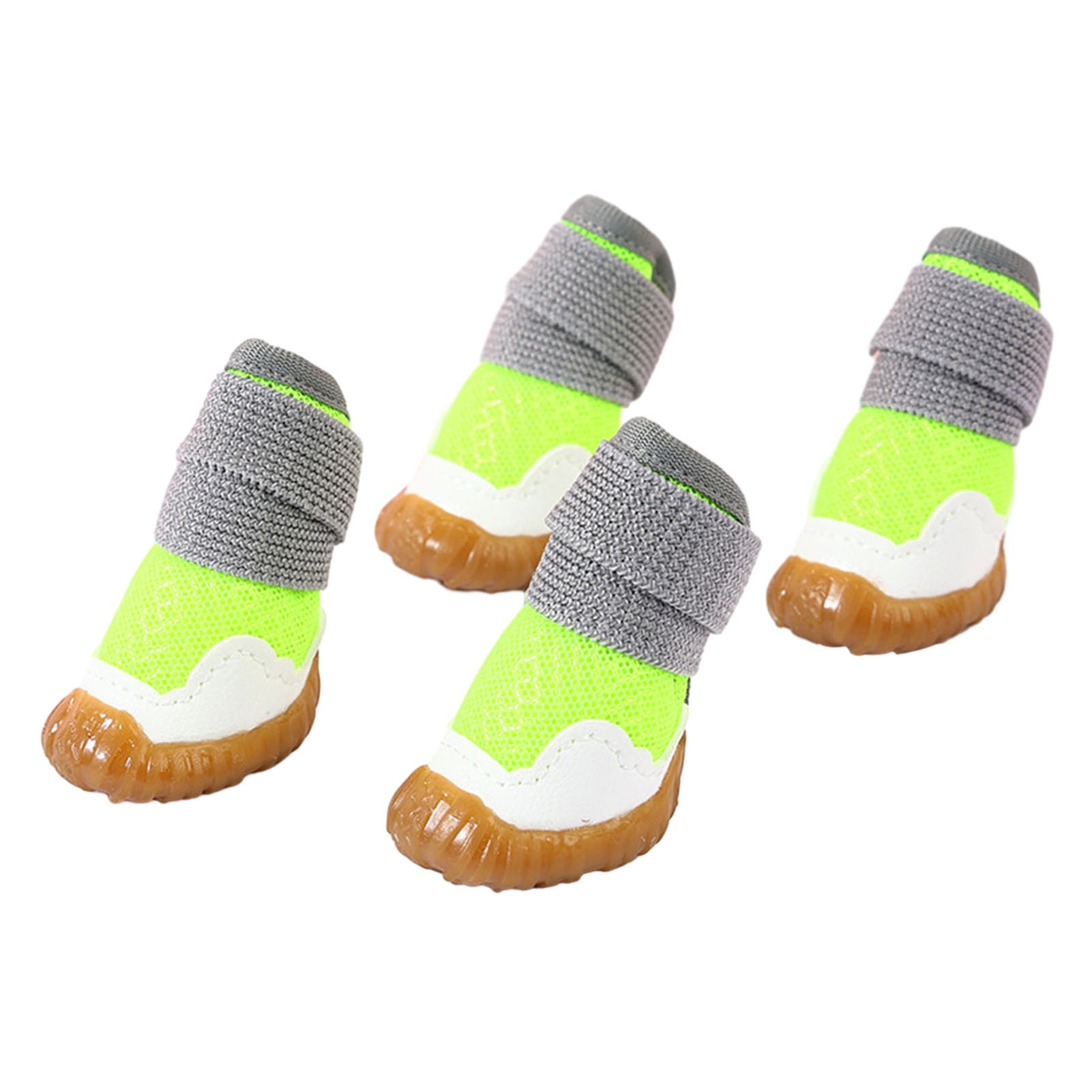 Kiskick Dog Shoes with Nonslip Silicone Dog Shoes for Slippery Floors 4pcs Reflective Nonslip