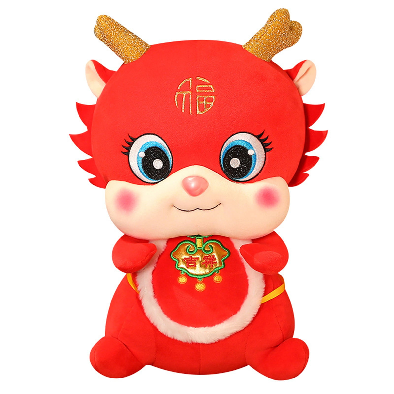 Kiskick Dragon Plush Colorful Dragon Stuffed Year of 2024 Mascot Cute ...