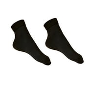 Kiskick Mid-tube Socks 1 Pair Women Winter Floor Socks Unisex Thickened Mid-tube Ankle Protection Anti-slip Soft Plush Solid Color Elastic Warm Anti-skid