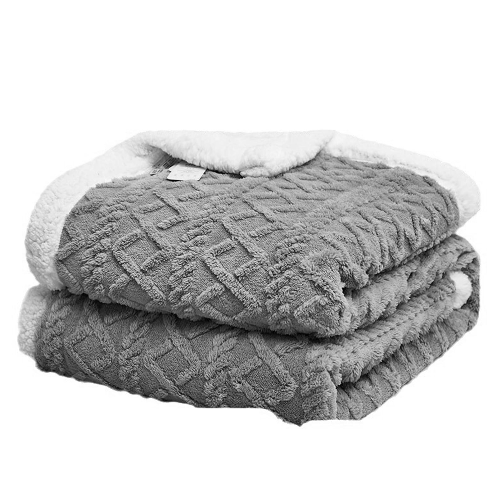Kiskick Sleep Time Sherpa Blanket Sherpa Blanket Double Layer Thick Warm Blanket for Winter Bed