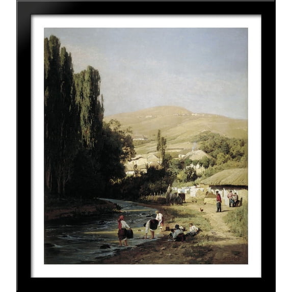 Kislovodsk 28x32 Large Black Wood Framed Print Art by Volodymyr Orlovsky
