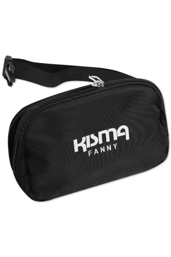 Kisma Designer Fanny Pack for Women and Men with Cute, Comfortable Style, Storage Organizer Pockets, and Hands-Free Adjustable Waist Belt, Classic Black