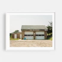 Kismet Fire Department - Fire Island New York Photography White Framed Wall Art Print 16 x 20 inches
