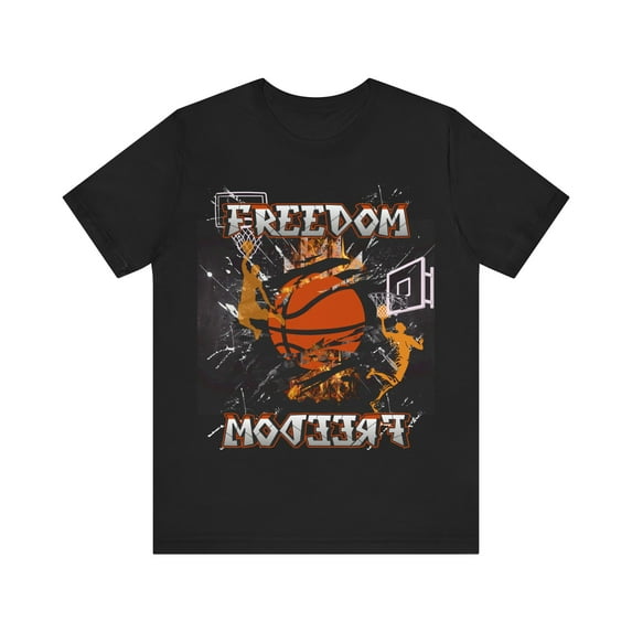 Kismet Wonders Adult Basketball Tee with Fire-inspired Design, Sizes S-3XL