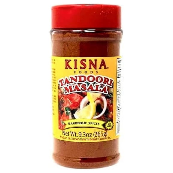 Kisna Tandoori Masala 9.3oz MGF3(265g) ~ Quick & Easy Authentic Indian Spice Blend for Vegetarian & Non-Vegetarian Cooking