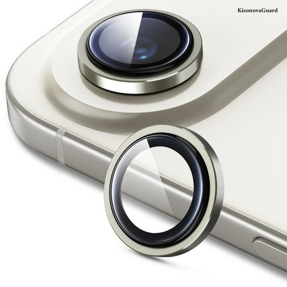 KisonovaGuard Compatible with iPhone 17 Air Camera Lens Protector, Individual Anti Scratch Metal Ring Tempered Glass Camera Screen Protector - Gold