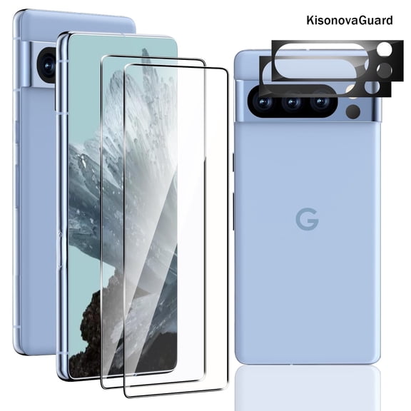 KisonovaGuard Tempered Glass Screen Film Protector for Google Pixel 8 Pro, 2 Pack