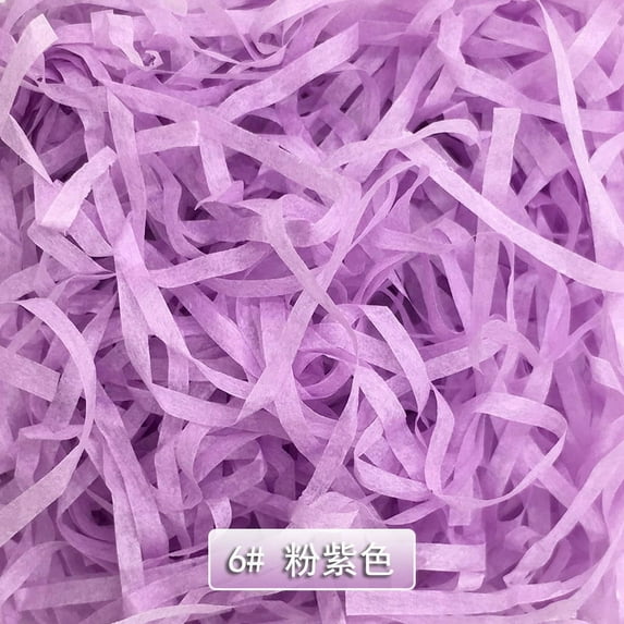 Kisor 200g Colorful Shredded Crinkle Lafite Paper Raffia Filler DIY Wedding Party Gift Box Candy Material Packaging Filler Mother's Day, Father's Day, Anniversary-49 Colors, C#Pink Purple, RA0906