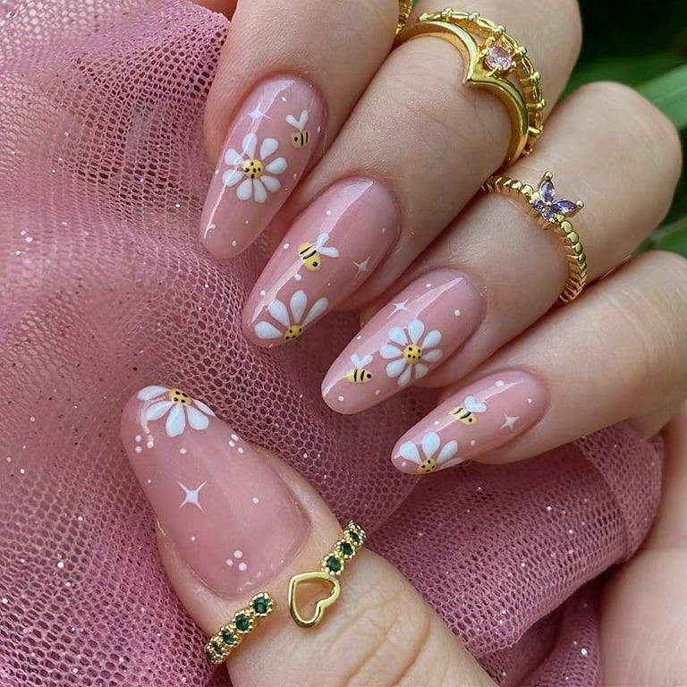 Medium square acrylic nails discount