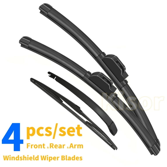 Kisor Front Rear Wiper Blades And Rear Wiper Arm 24"+17"+16"+14" Fit For Toyota Prius 2003 (Set of 4), Y26S079E