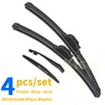 thumbnail image 1 of Kisor Front Rear Wiper Blades And Rear Wiper Arm 24"+22"+12"+10" Fit For Nissan Armada 2005-2015 (Set of 4), Y23R915E, 1 of 8