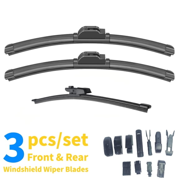 Kisor Front Windshield Wiper Blades with Rear Wiper 26"+22"+11" Replacement for Volkswagen Atlas 2024-2020 (Pack of 3), Y29R753E