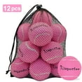 thumbnail image 1 of Kisportee Tennis Balls, 12 Pack Training Tennis Ball Practice Balls, Tennis Balls for Dog, Come with Mesh Bag for Transport, Dog Tennis Ball, Good for Beginner Practice Exercise (Pink), 1 of 10