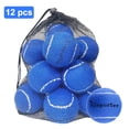 thumbnail image 1 of Kisportee Tennis Balls, 12 Pack Training Tennis Ball Practice Balls, Tennis Balls for Dog, Come with Mesh Bag for Transport, Dog Tennis Ball, Good for Beginner Practice Exercise (Blue), 1 of 10