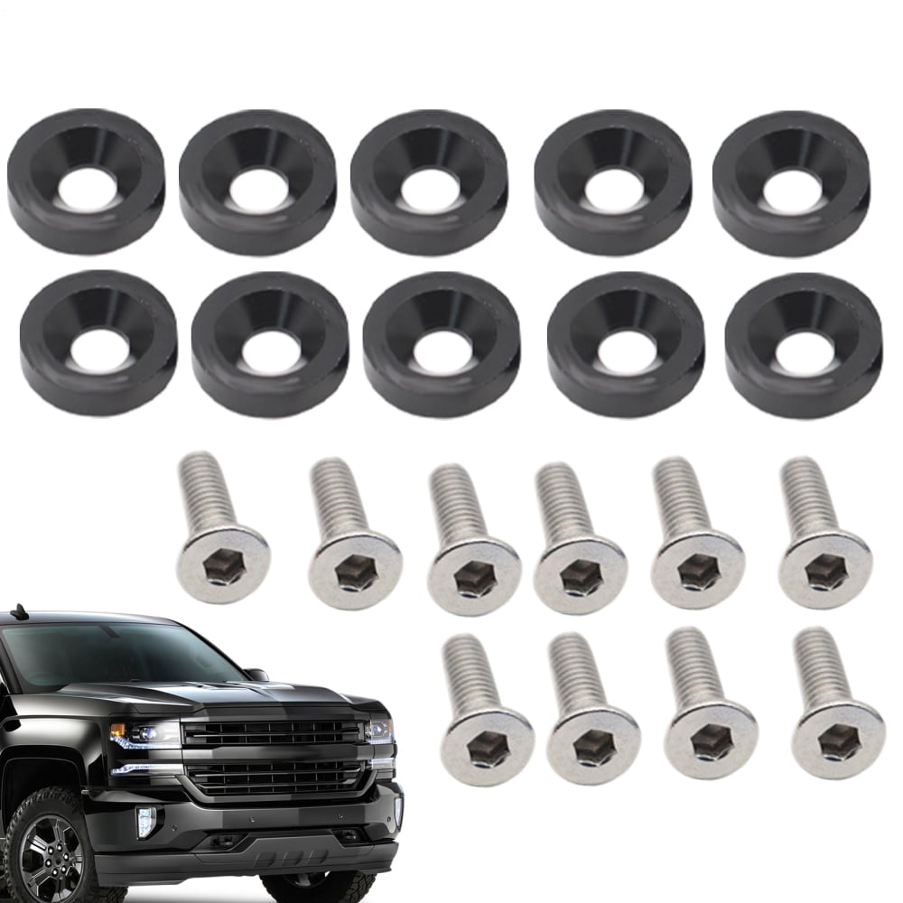 Povtii Anti-Theft License Plate Screws Kit - Stainless Steel, Universal Fit For Cars & Trucks