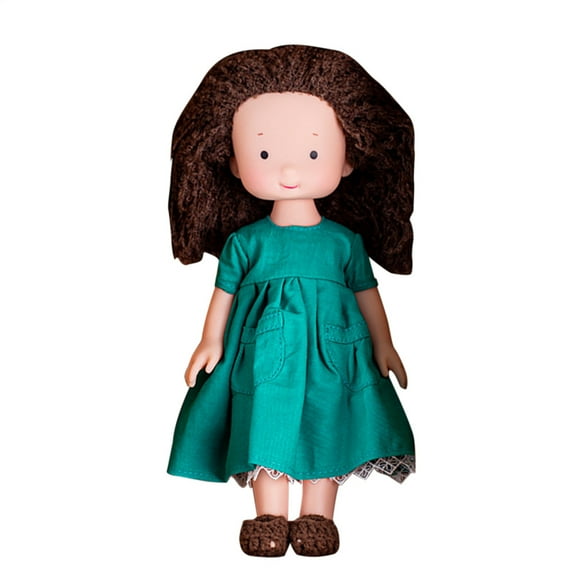 Kisronda Handmade Dolls Cute Little Girl Dolls Stuffed Toy Handmade Plush Doll First Doll for Christmas Birthday Enhance Imagination manner