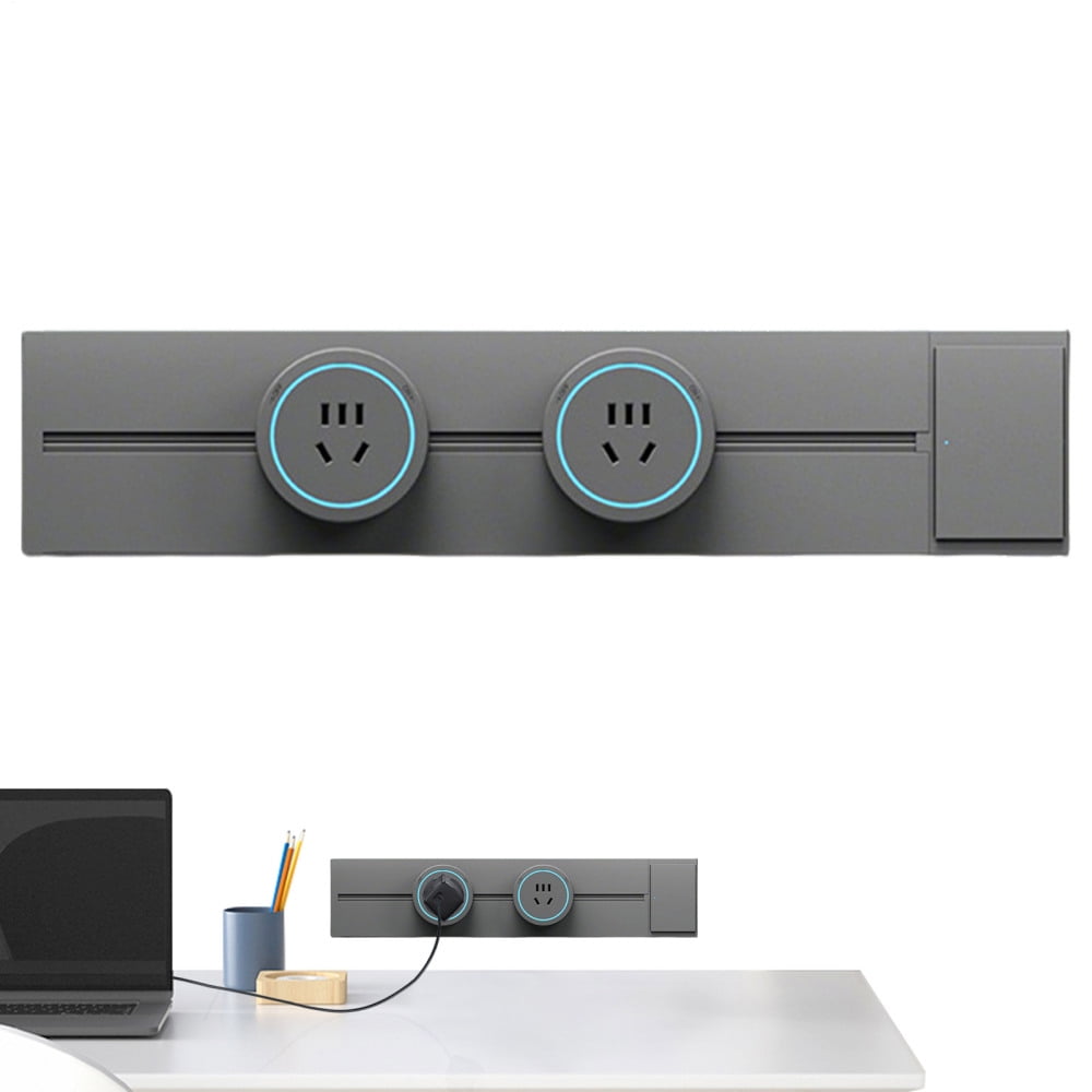 Kisronda Power Strip Adjustable Energy-Saving Socket Track Movable ...