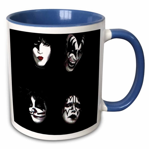 3drose, Kiss, 11oz Two-tone Blue Mug
