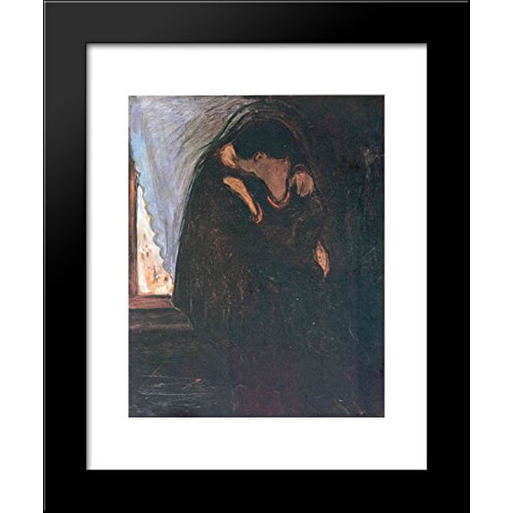 Kiss 20x24 Framed Art Print by Munch, Edvard