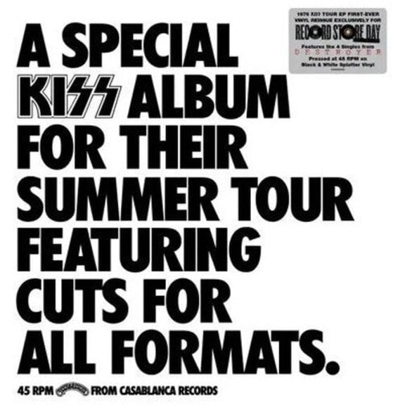 Kiss A Special KISS Tour Album (RSD Exclusive, Extended Play, 45 RPM, Black & White Splatter Colored Vinyl) Records & LPs