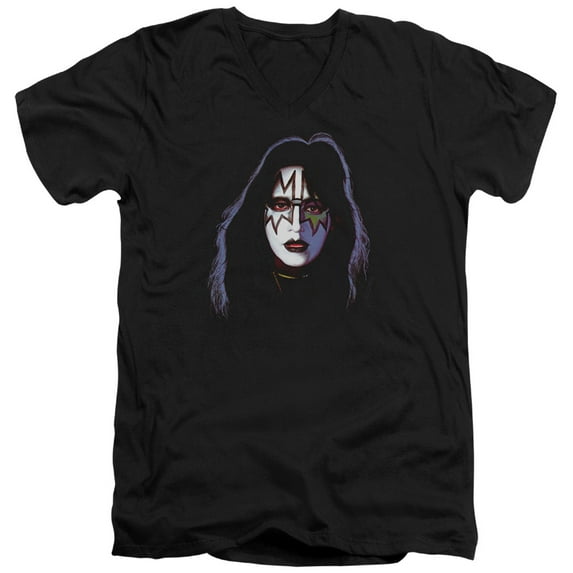 Kiss - Ace Frehley Cover - Slim Fit V Neck Shirt - X-Large